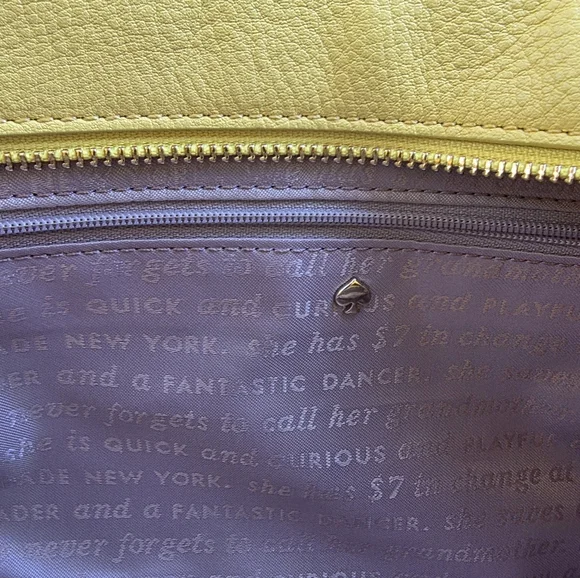 Kate Spade STORYBOOK LINED Woods Drive Satchel w/ Crossbody Strap - Picture 9 of 10